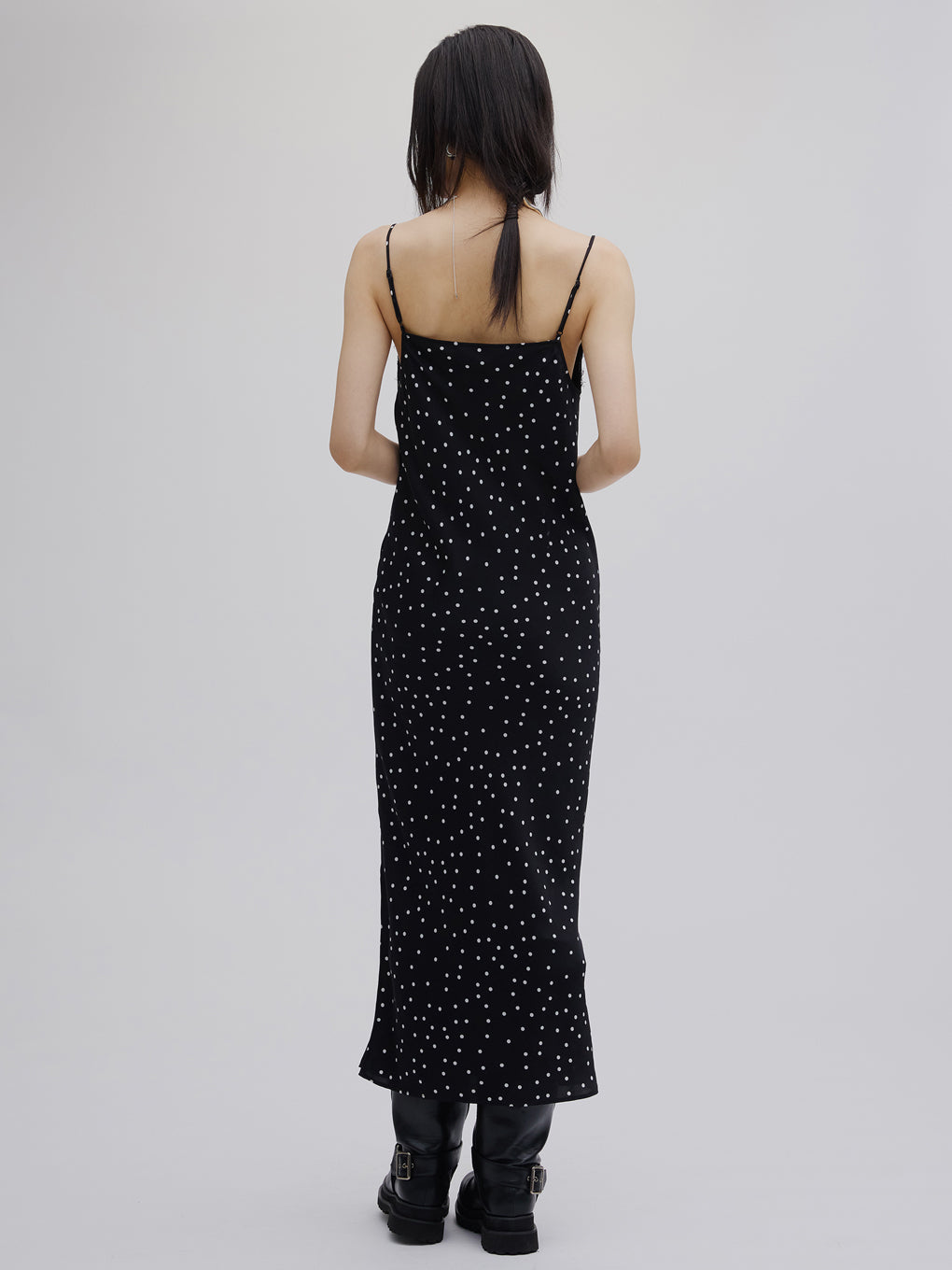 RANDOM DOT SHEER LAYERED DRESS