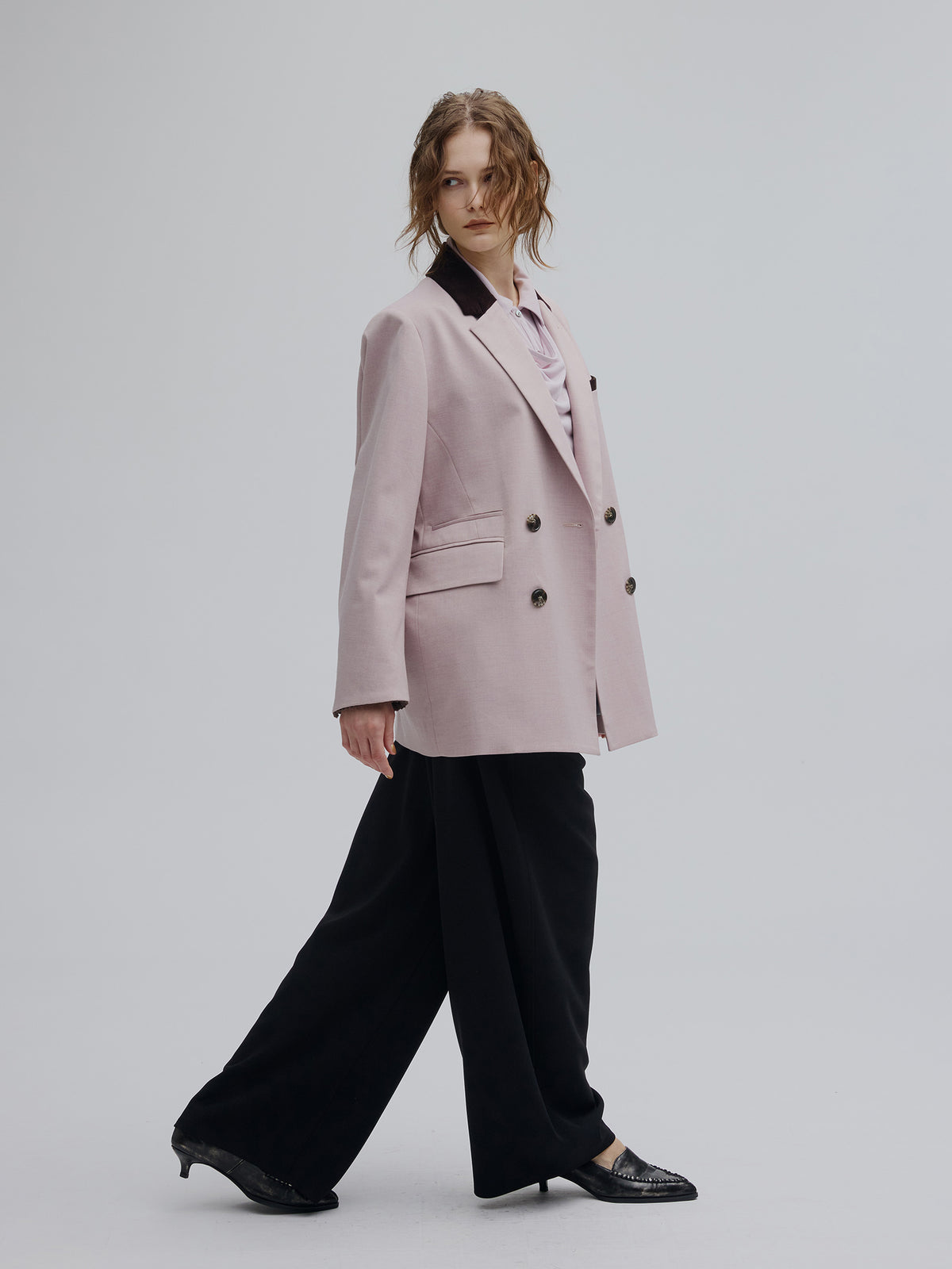 UND MIX FABRIC PATTERN JACKET