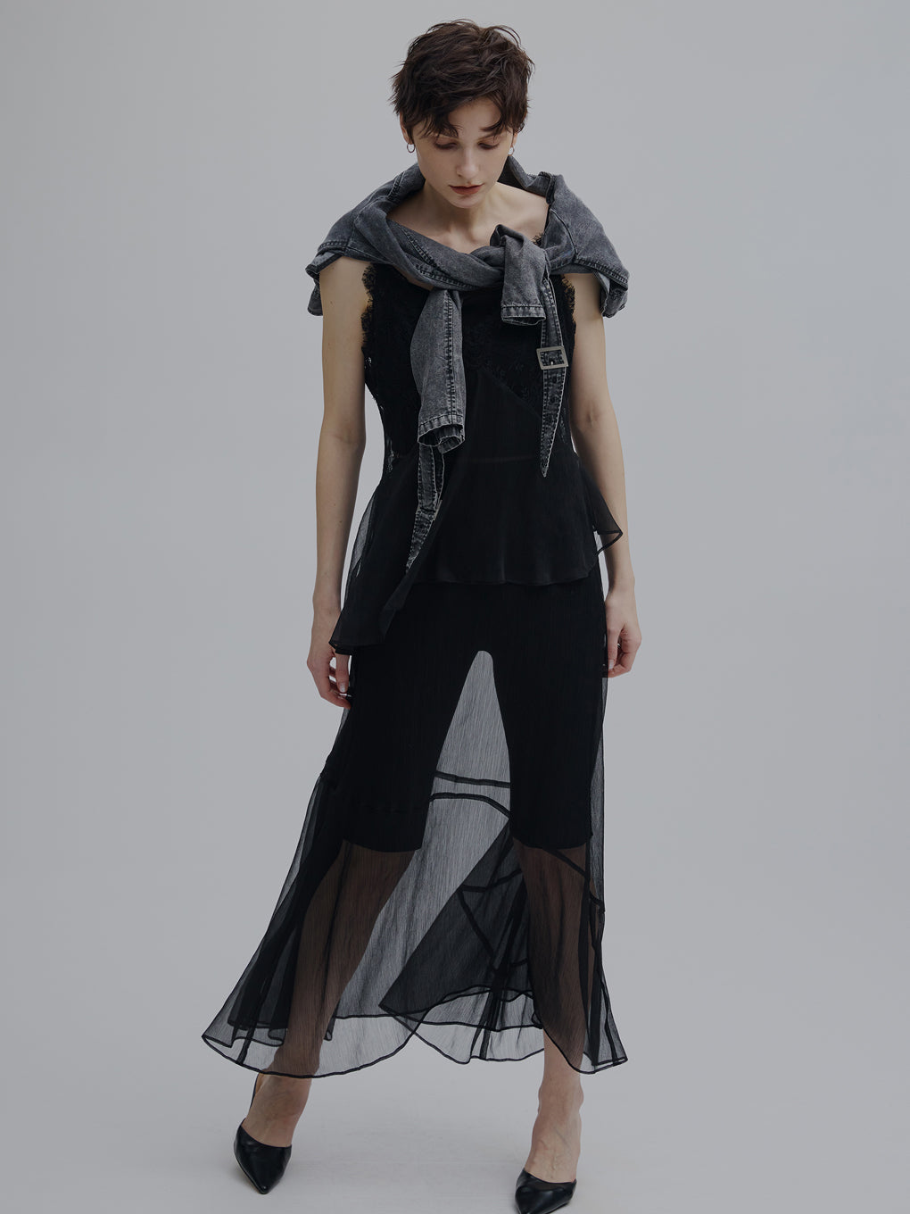 AIRY SHEER LACE CAMISOLE