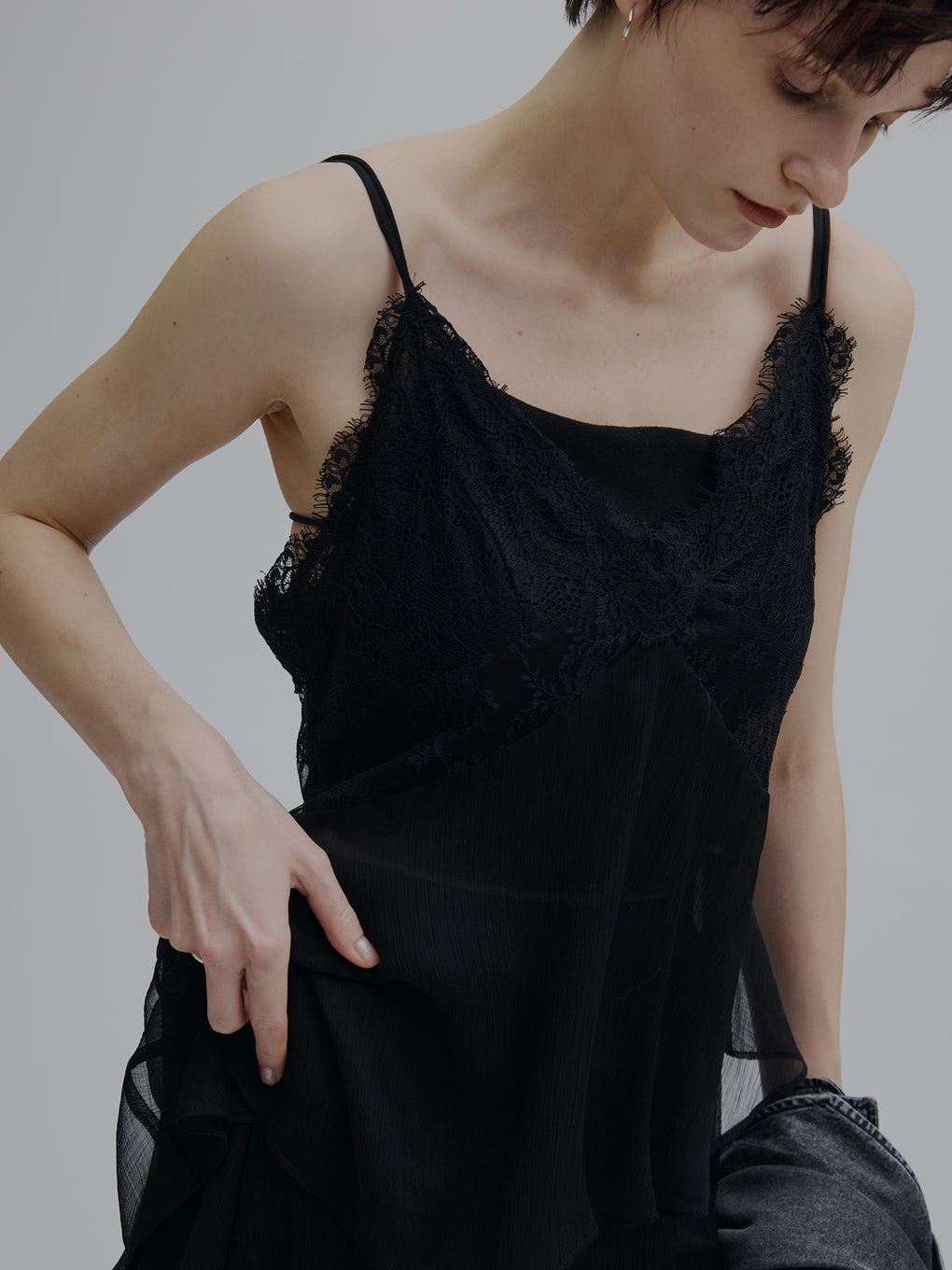 AIRY SHEER LACE CAMISOLE