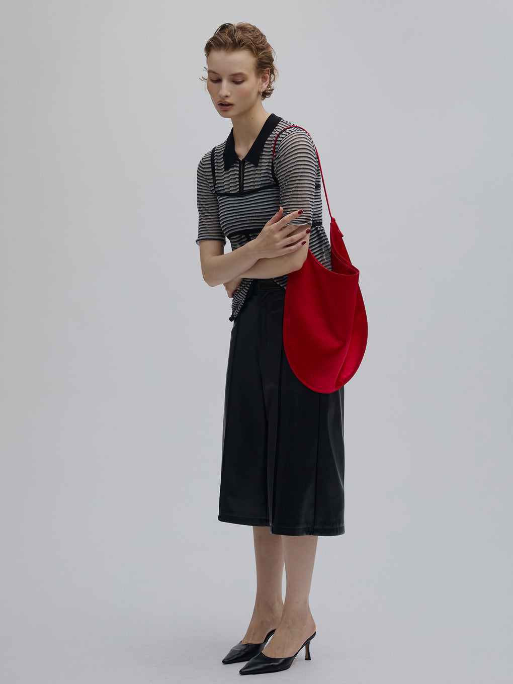 MEDI PUCHI BUSTIER SET KNIT SHIRT