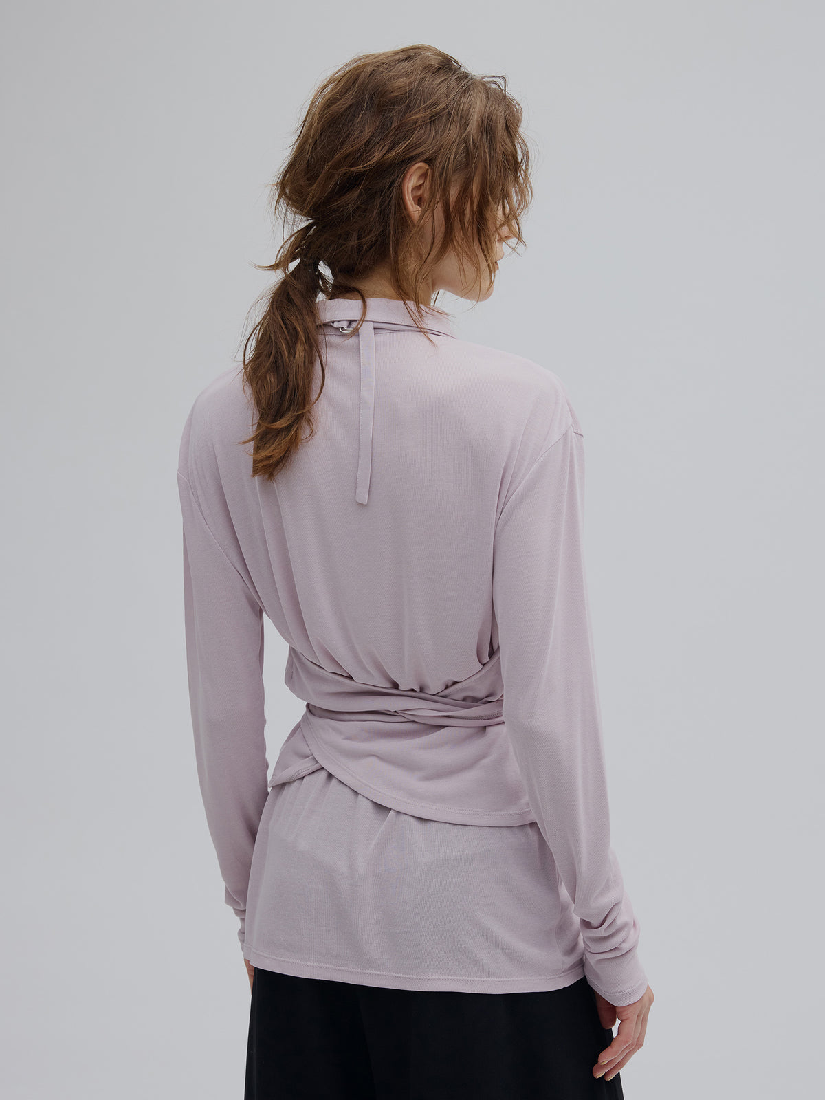HALTER DRAPE DOCKING CUT TOP