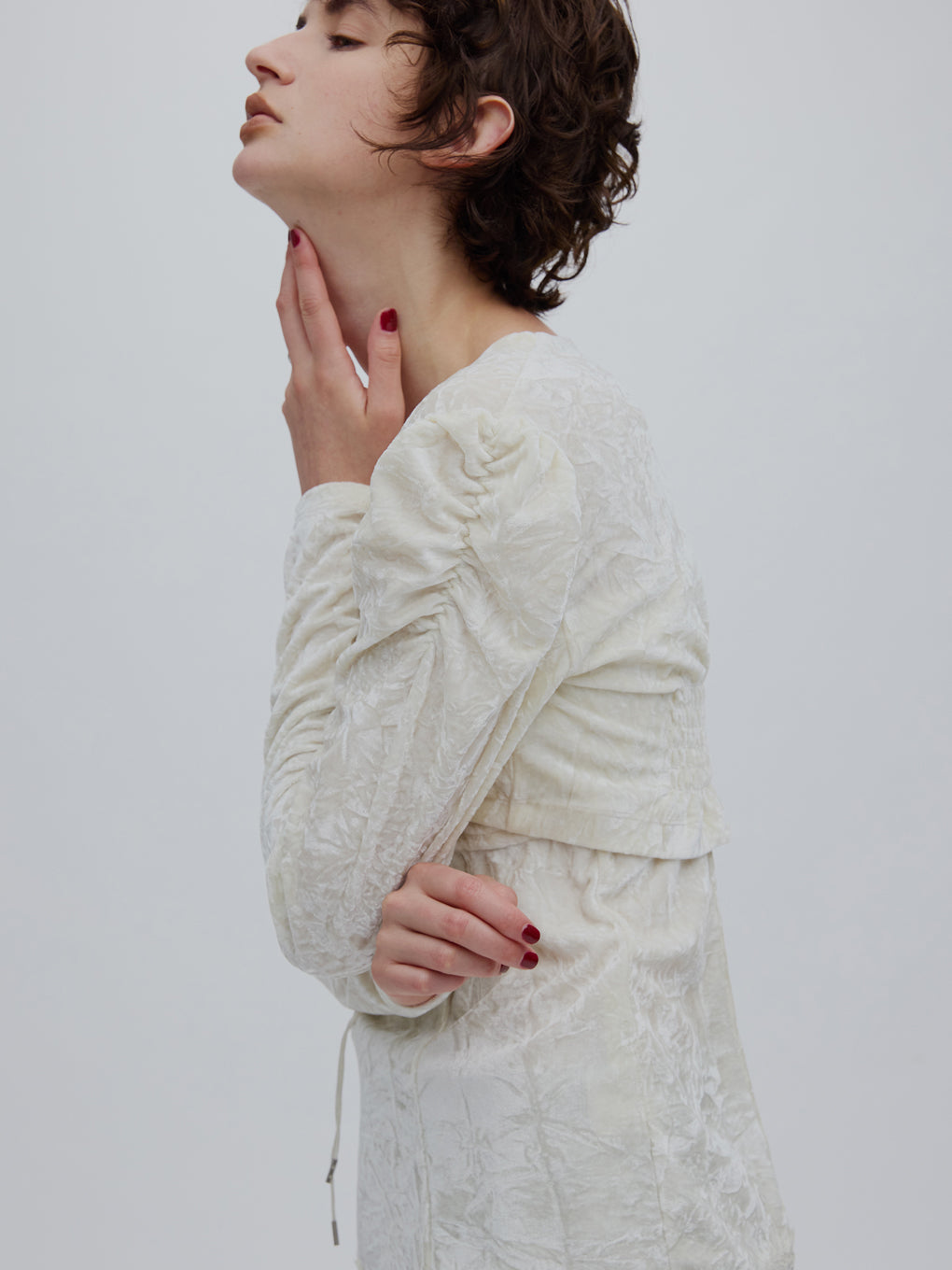 VELOUR LAYERED CUT TOP