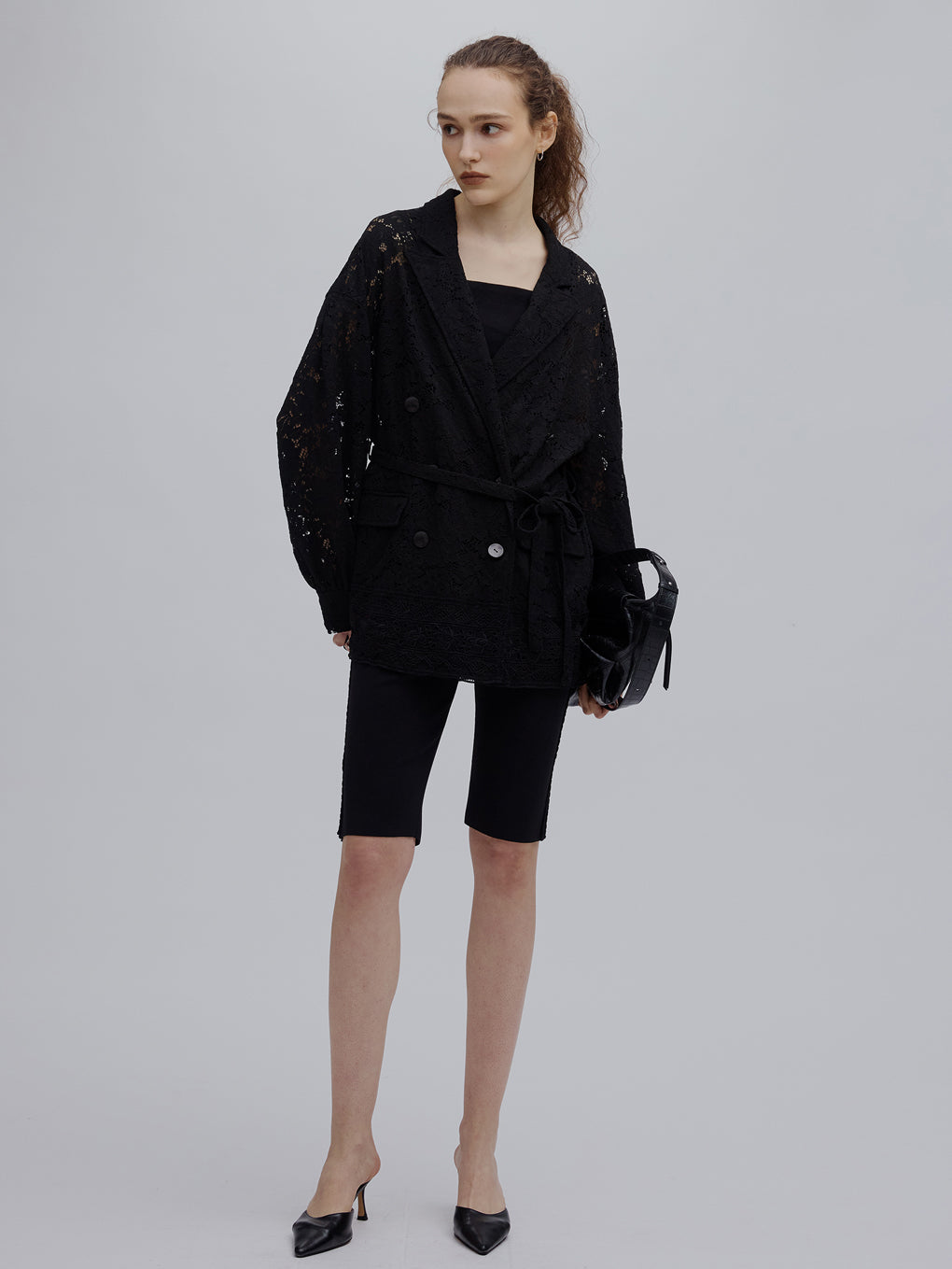 TUCK SLEEVE LACE JACKET