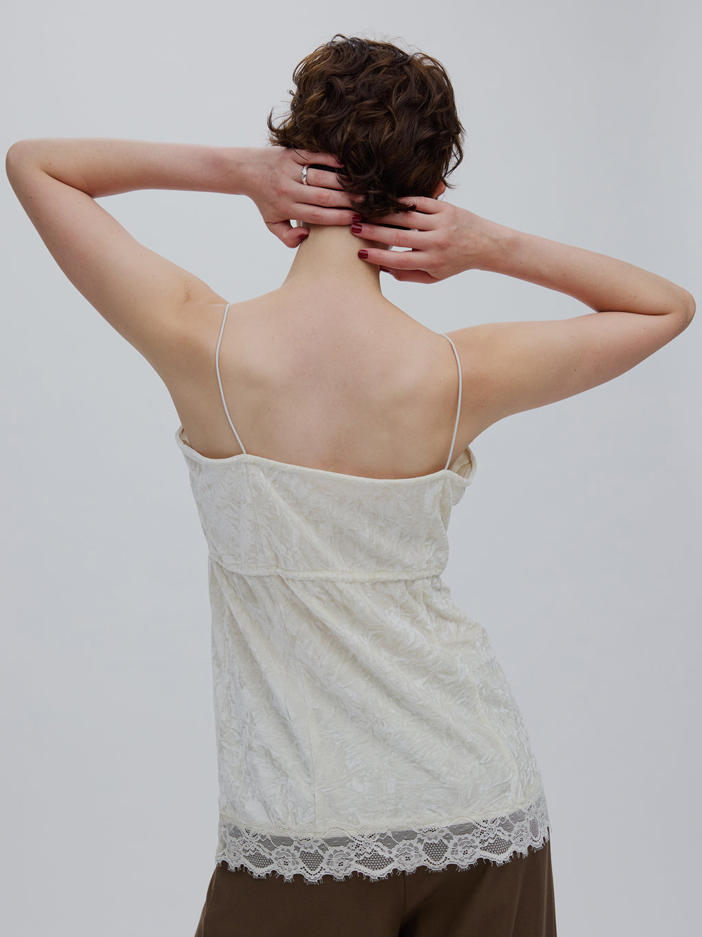 VELOUR LAYERED CUT TOP