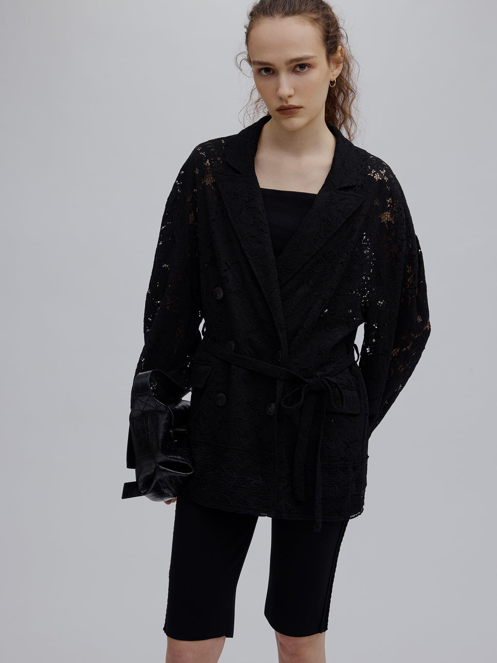 TUCK SLEEVE LACE JACKET
