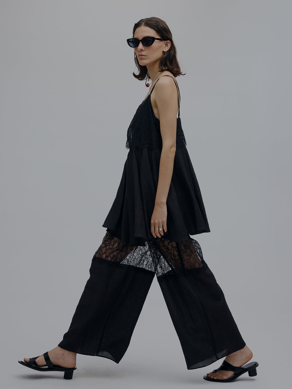 MEDI WIDE LACE CAMI ROMPERS