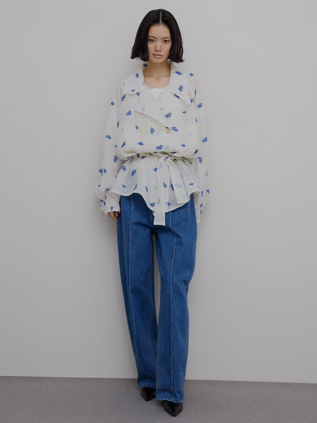 DOT FLOWER VEIL TRENCH