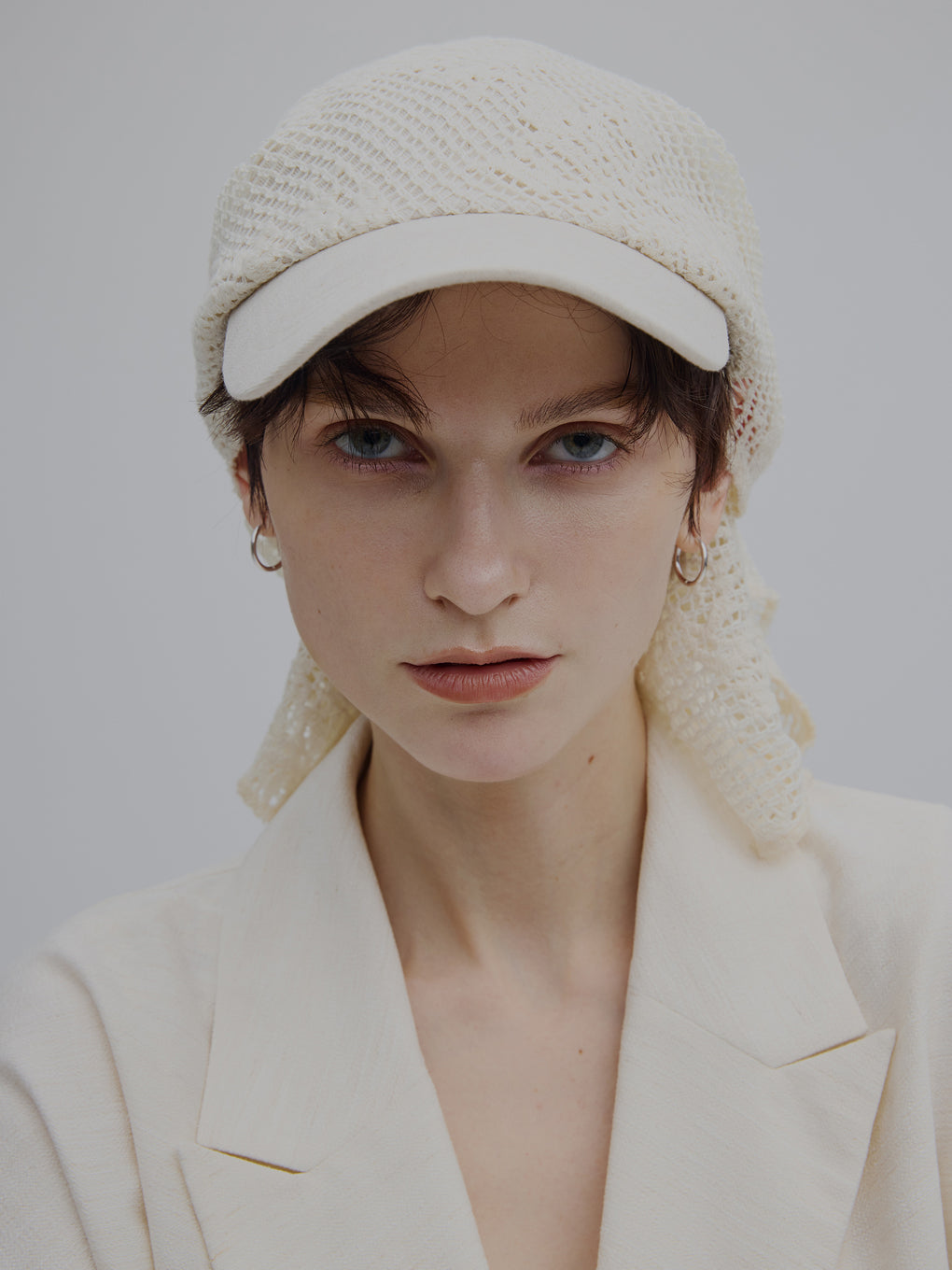 MESH DAMASK EMBROIDERY CAP