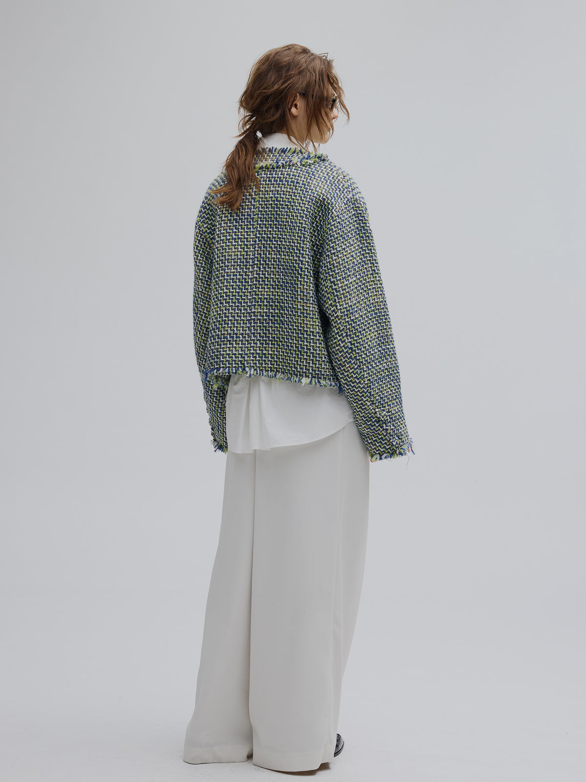 TWEED FRINGE SHORT JACKET