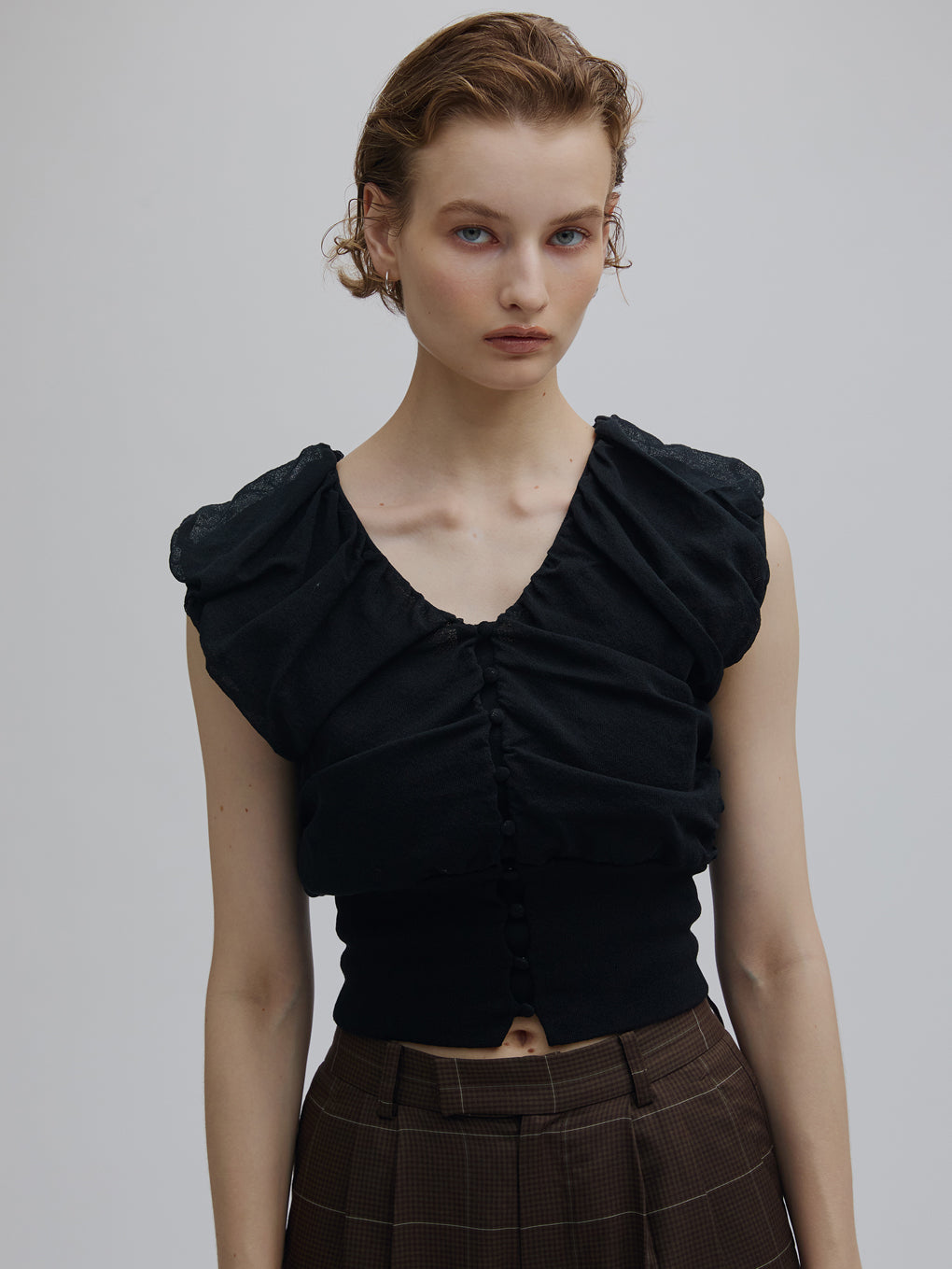 2WAY FULL GATHER KNIT BLOUSE