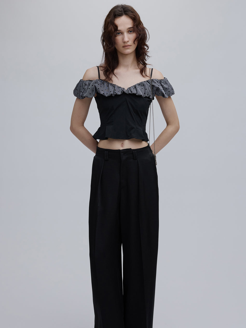 OFF SHOULDER COMPACT PUFF TOP