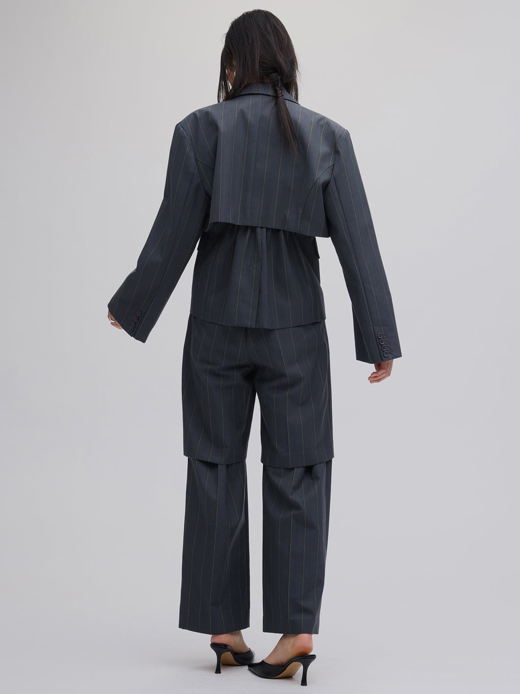 DEFORMATION PINSTRIPE JACKET