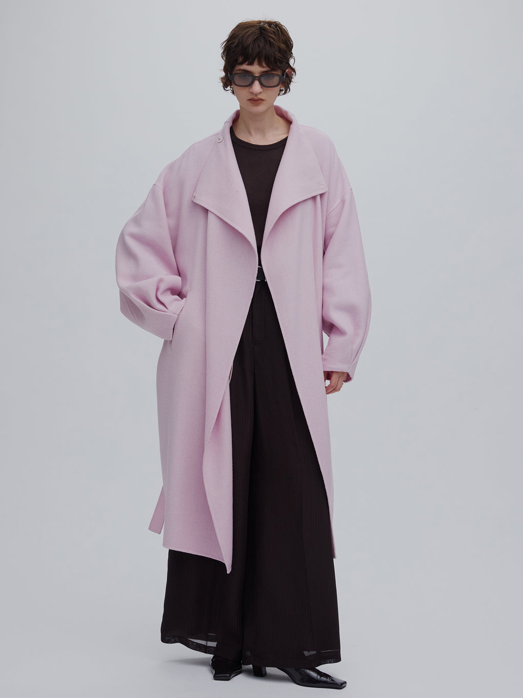 DRAPE COLLAR WOOL RIVER COAT