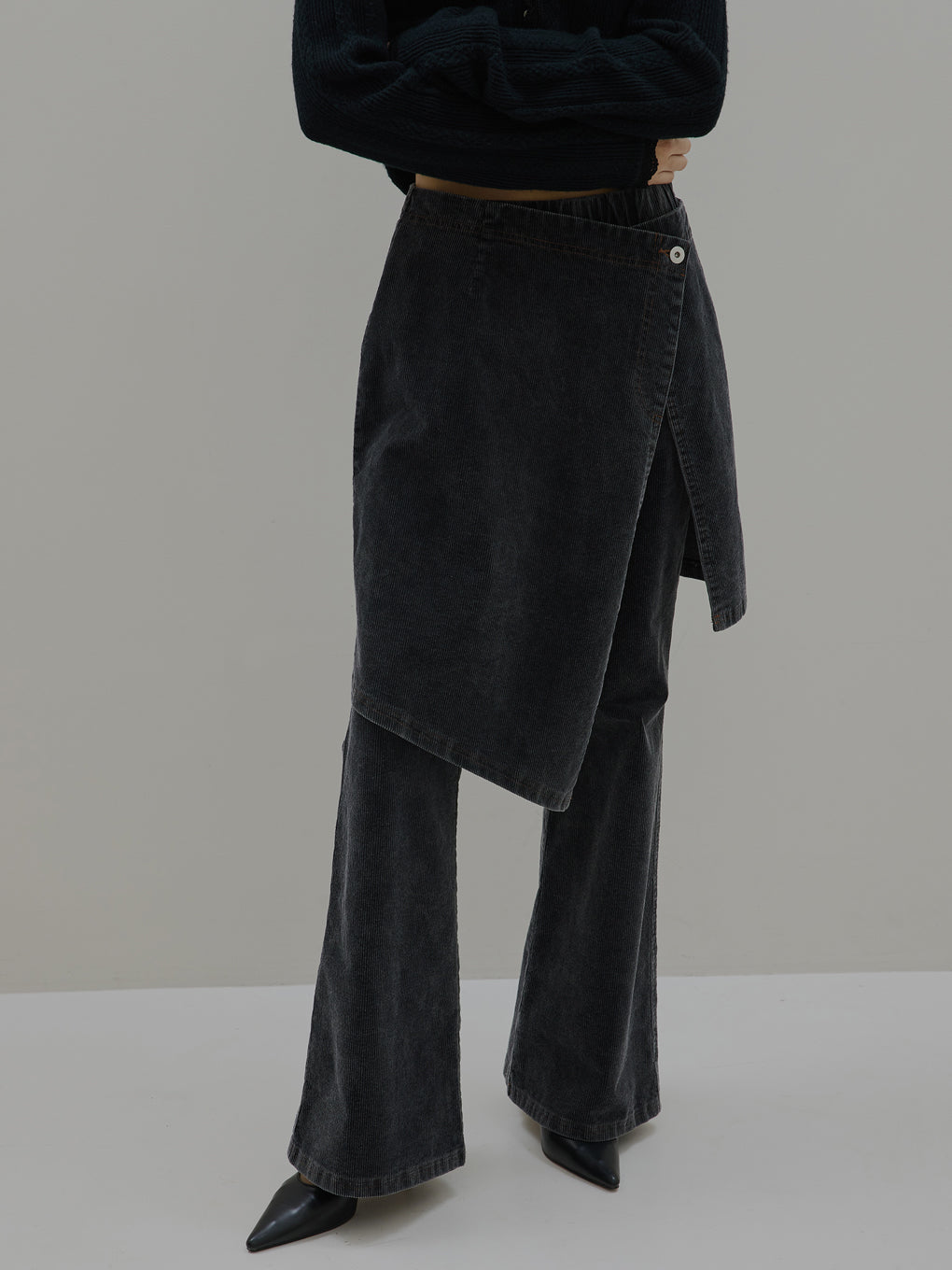 【Ameri】STRETCH CORDUROY SKIRT WITH PANTS UND STRETCH CORDUROY SKIRT WITH PANTS