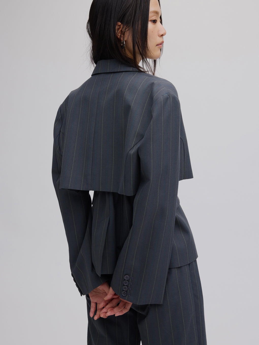 DEFORMATION PINSTRIPE JACKET