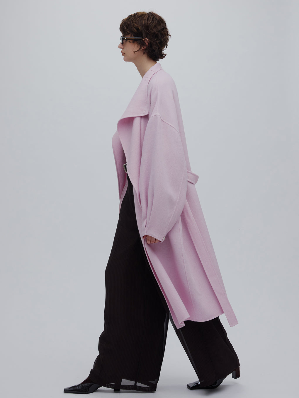 DRAPE COLLAR WOOL RIVER COAT
