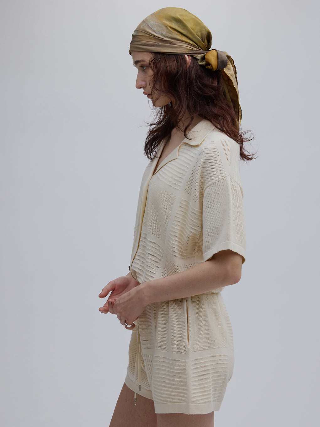 MEDI MESH PATCHWORK KNIT ROMPERS
