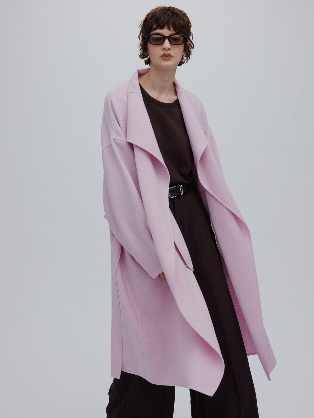 DRAPE COLLAR WOOL RIVER COAT