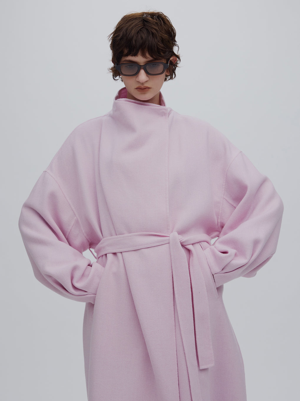 DRAPE COLLAR WOOL RIVER COAT