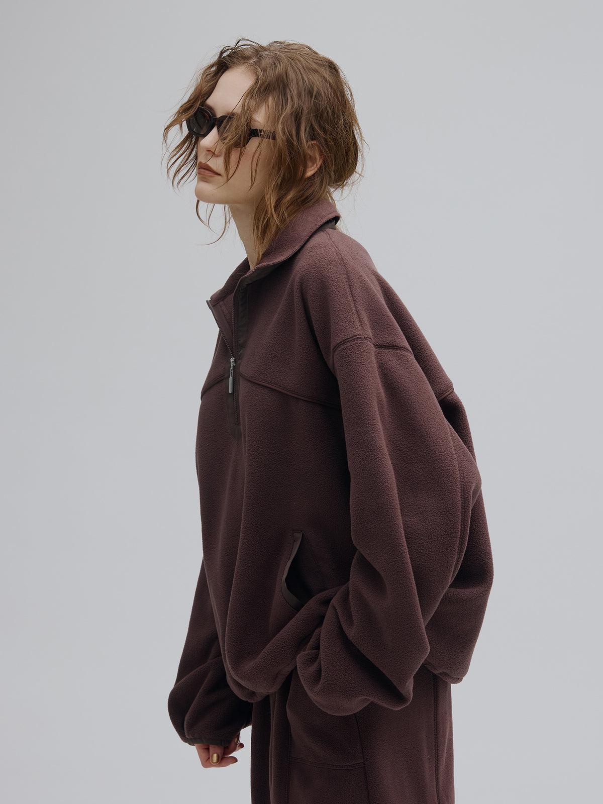 HALF ZIP FLEECE TOPS