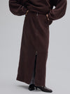 ZIP SLIT FLEECE SKIRT