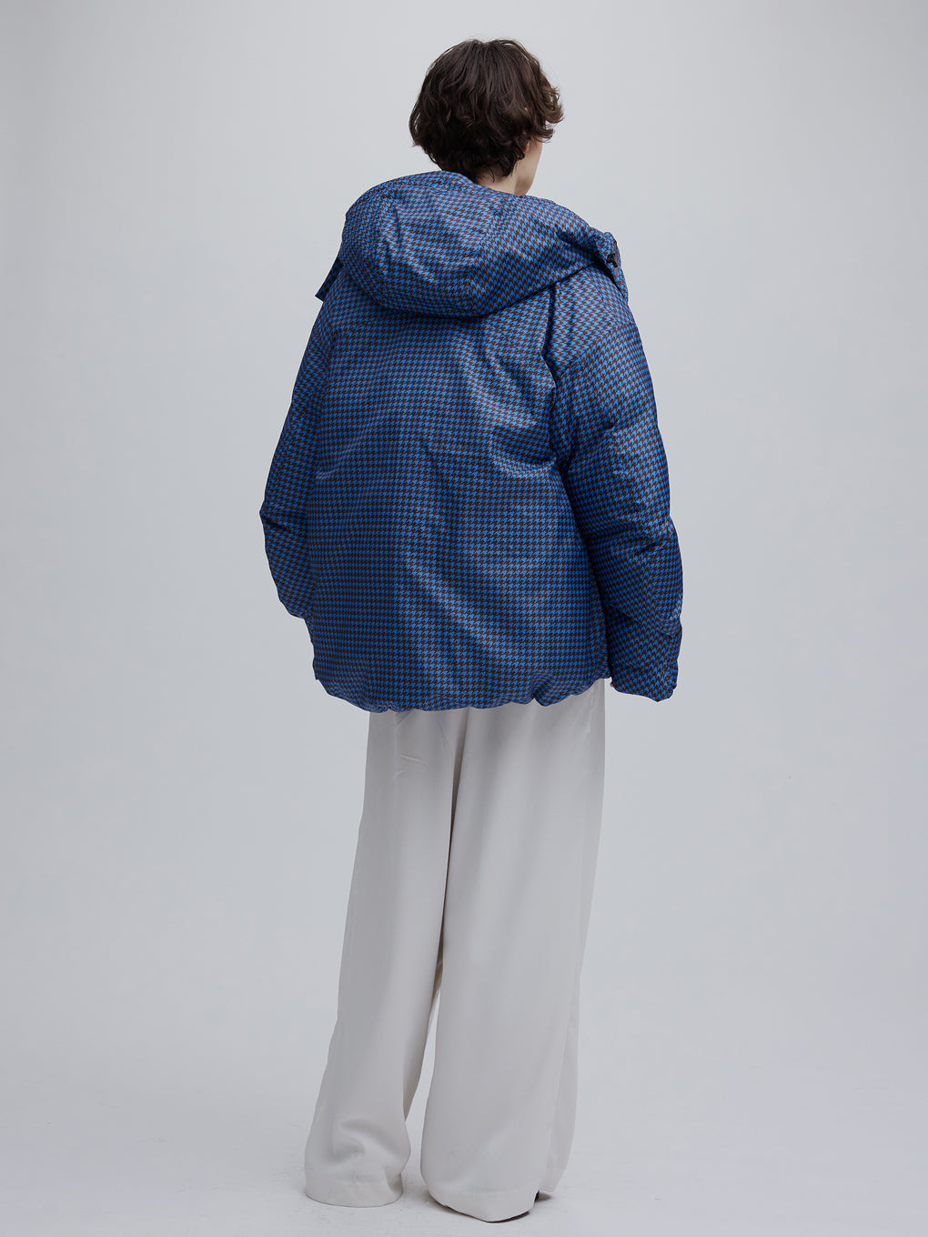 NANGA × Ameri POCKET HOUNDSTOOTH DOWN COAT