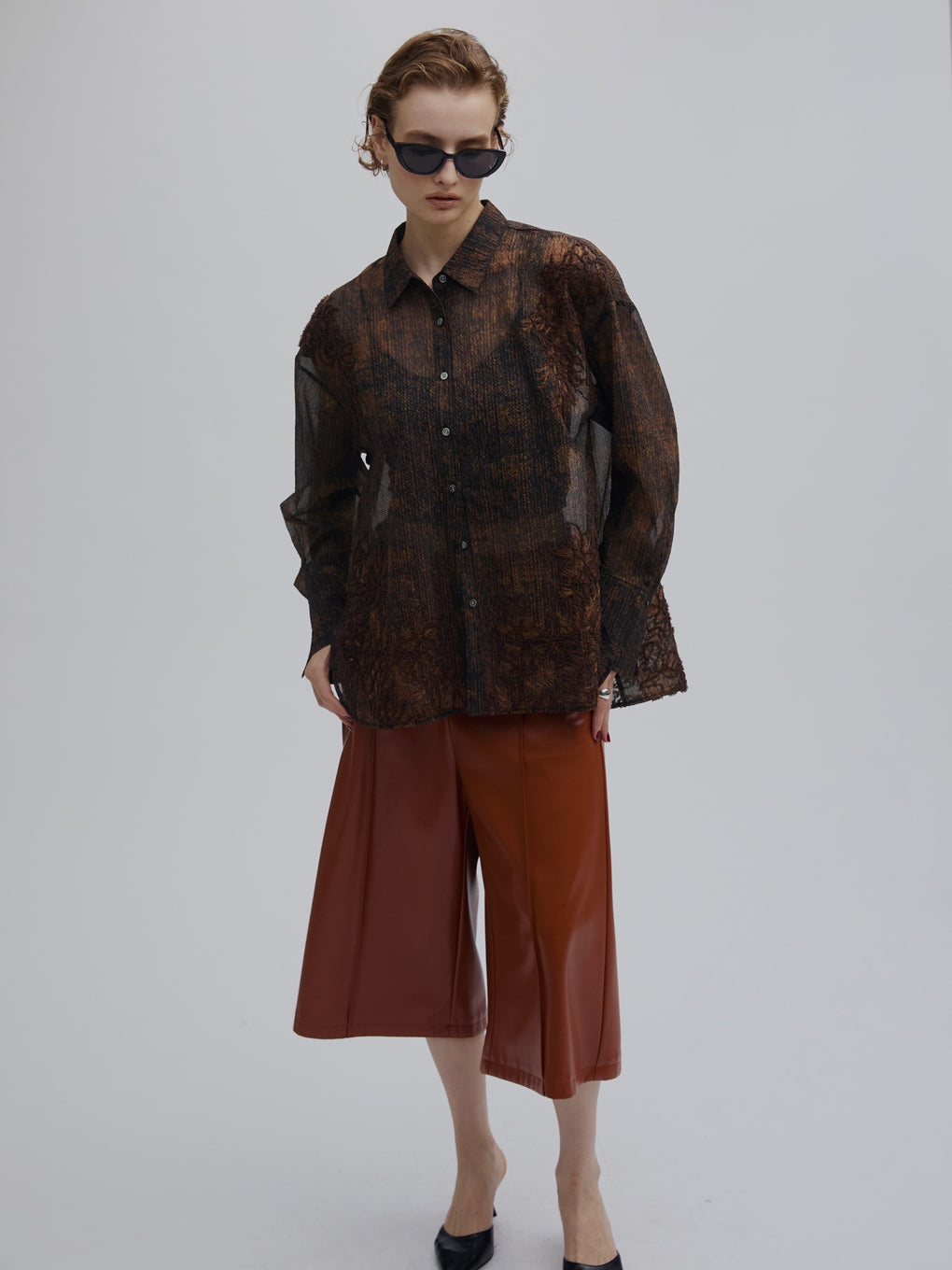 VINTAGE CHECK EMBROIDERY SHIRT