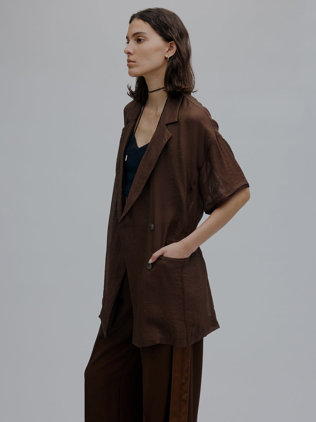 LUSTER SHEER HALF JACKET