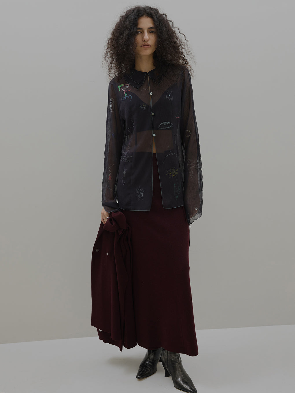 UND ASSORT COLOR TATTOO SHEER TOP