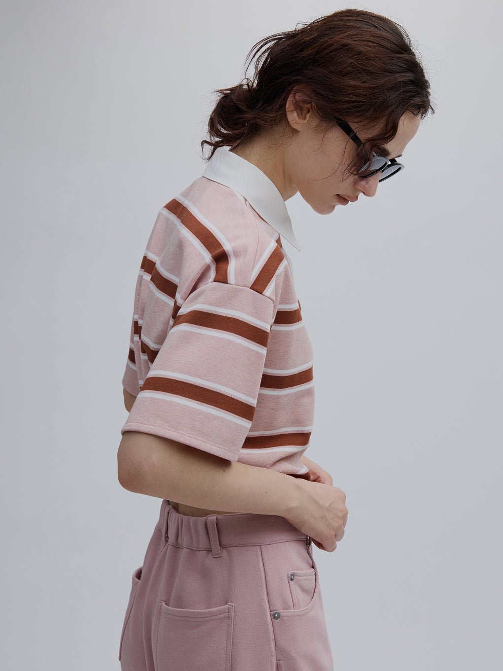 WAIST MARK RUGGER SHIRT TOP
