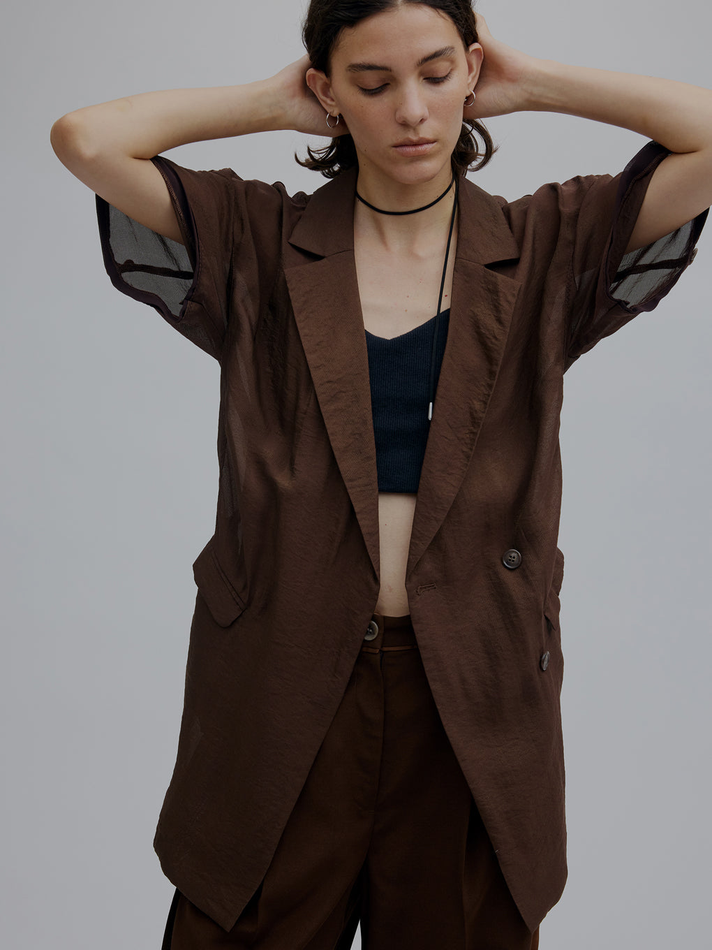 LUSTER SHEER HALF JACKET