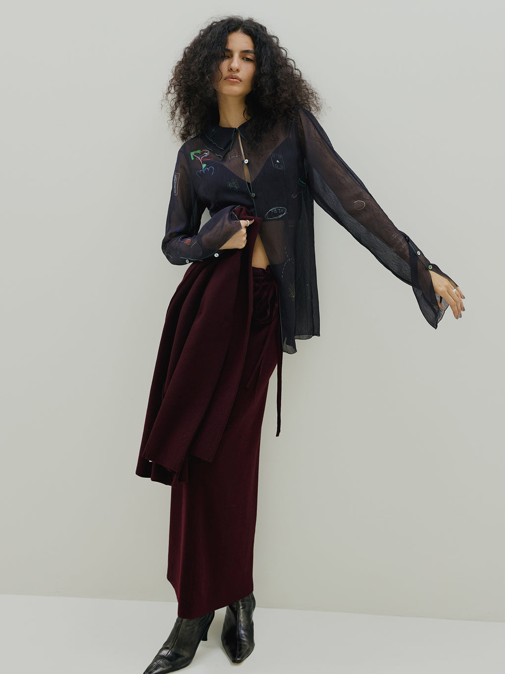 UND CENTER FLARE SKIRT