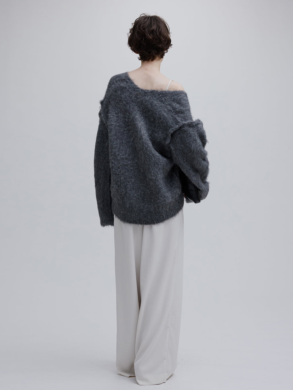 2WAY DEEP VNECK ALPACA KNIT TOP