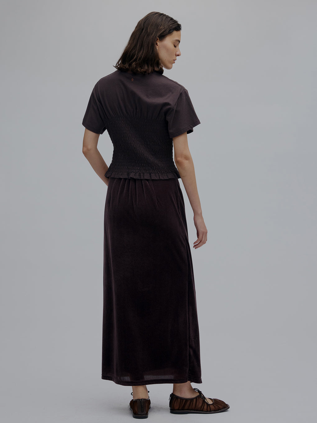 MEDI SHEER VELOUR WRAP LIKE SKIRT