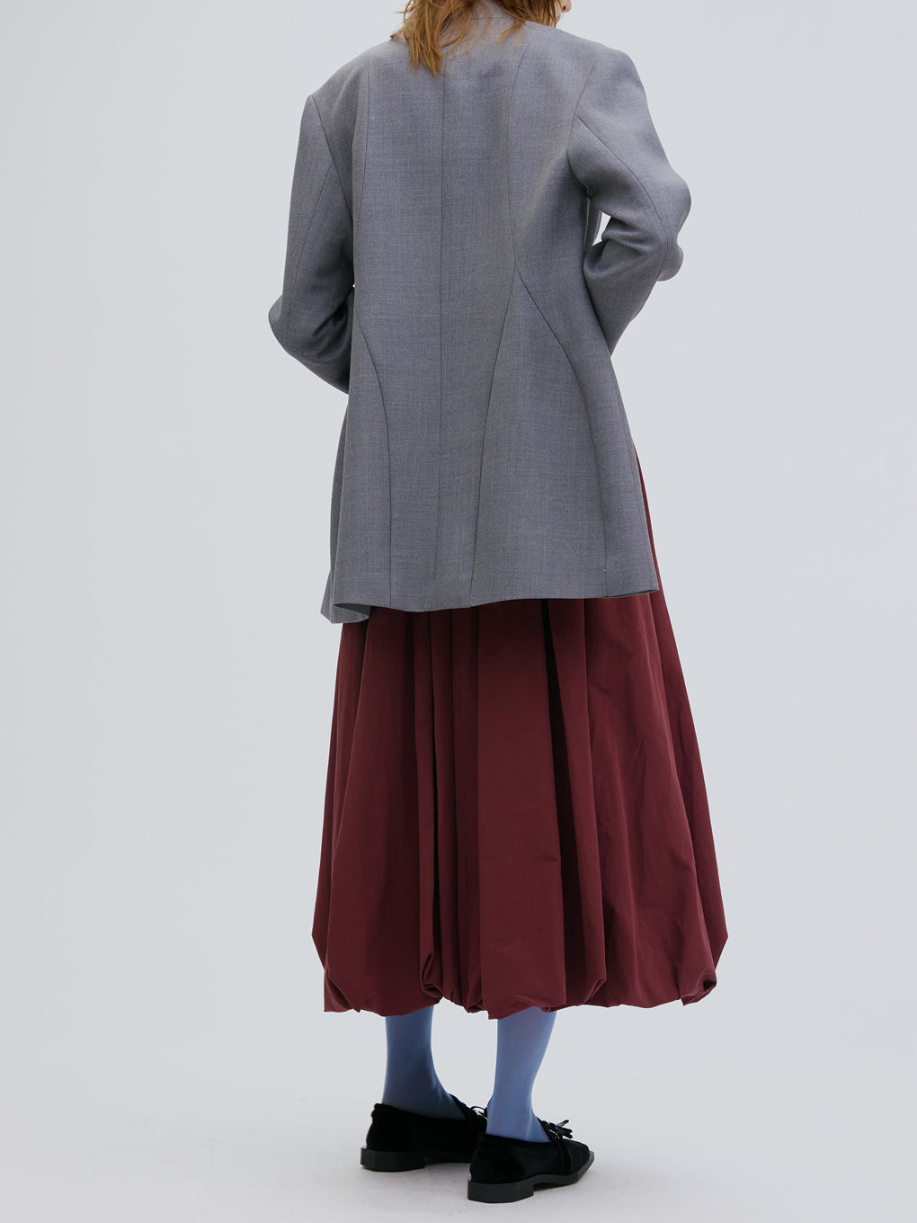 HIGH WAIST BALLOON SLIT SKIRT