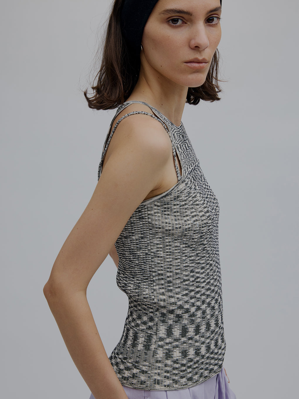 MEDI GRADATION KASURI KNIT TOP