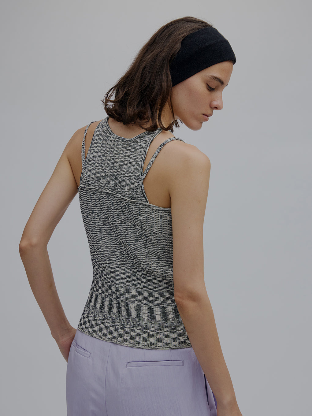MEDI GRADATION KASURI KNIT TOP
