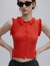 COMPACT FRILL COLLAR KNIT