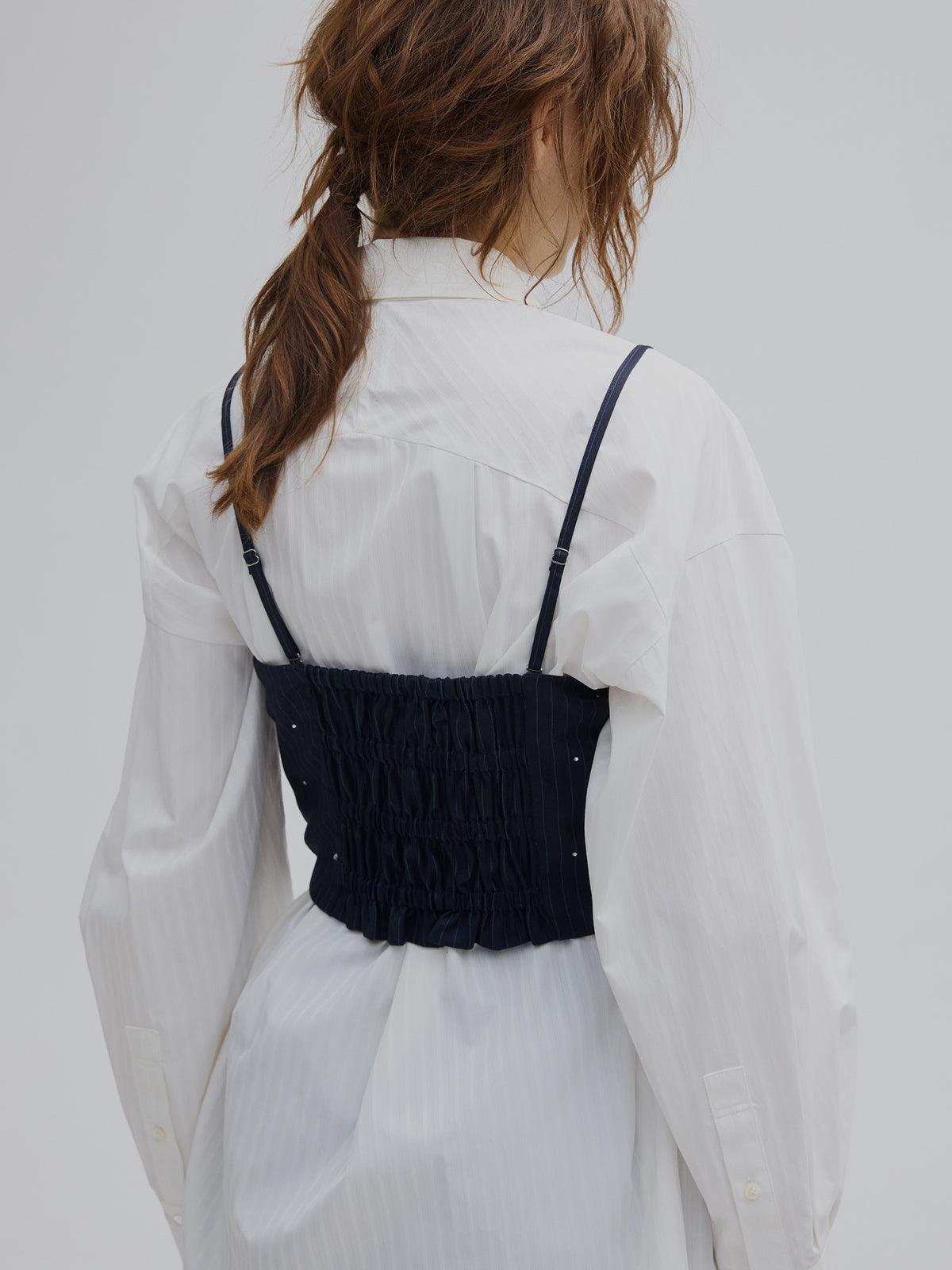 HOTFIX PINSTRIPE BUSTIER SET PANTS