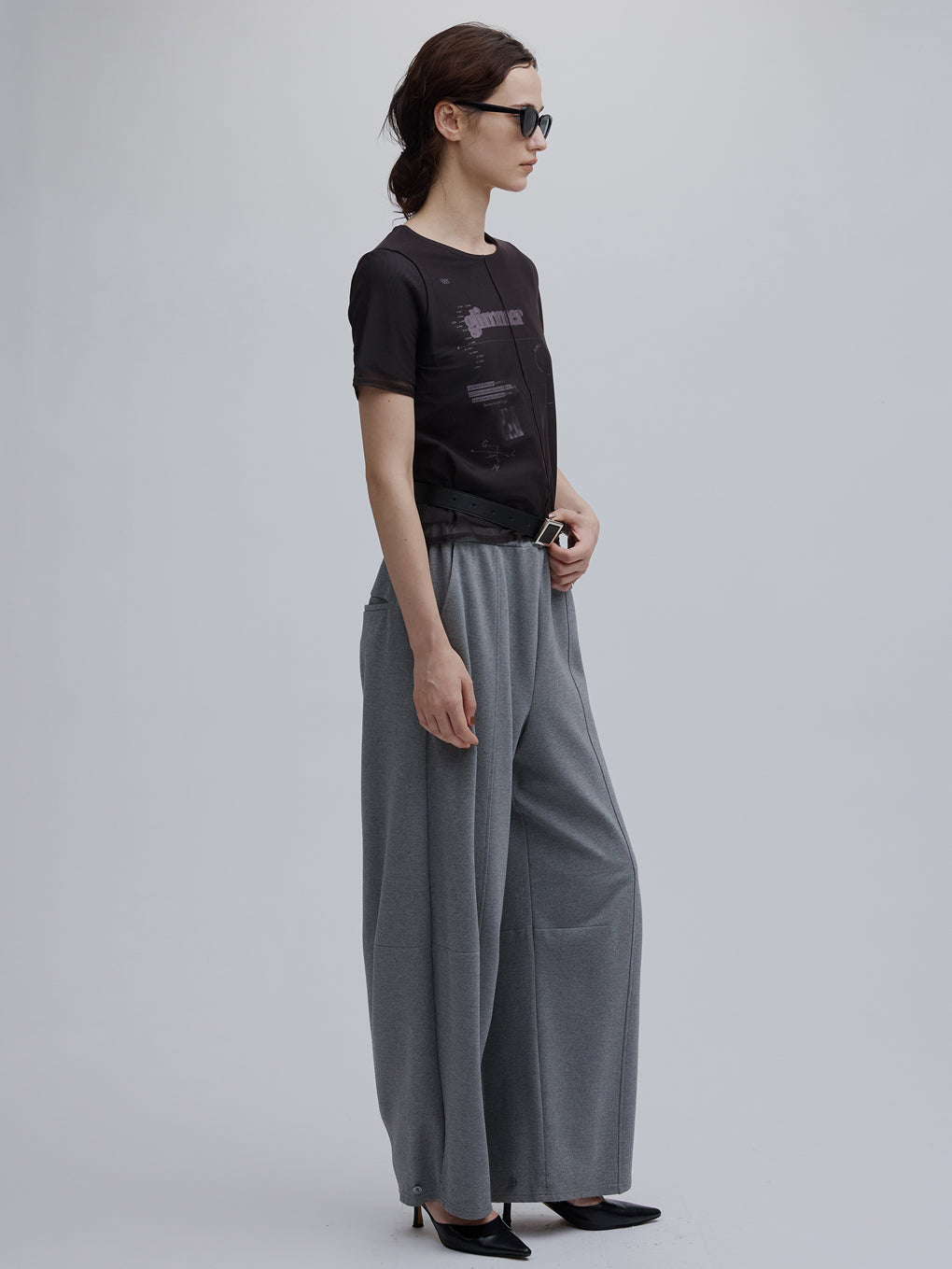 2WAY HEM BUTTON BARREL PANTS
