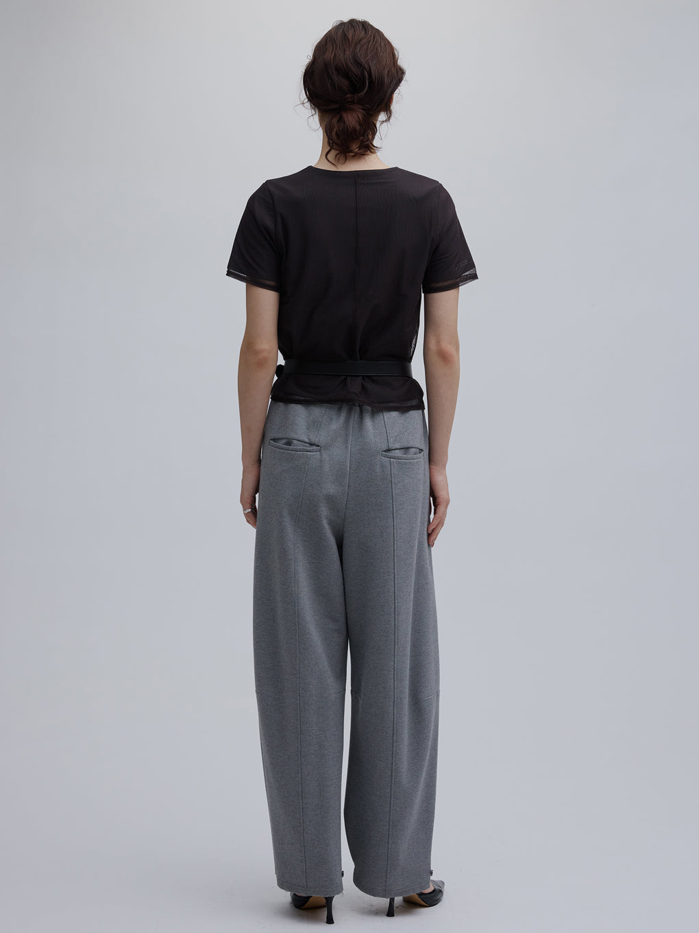 2WAY HEM BUTTON BARREL PANTS