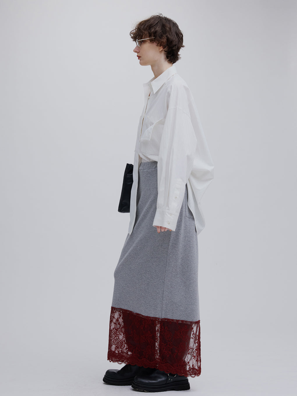 LACE TRIM I LINE SKIRT