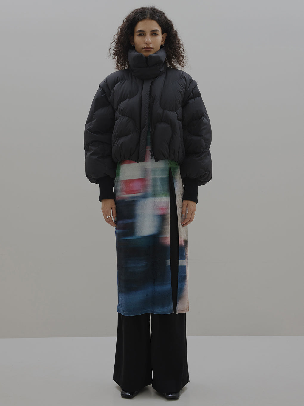 UND LANDSCAPE PRINT LONG TOP