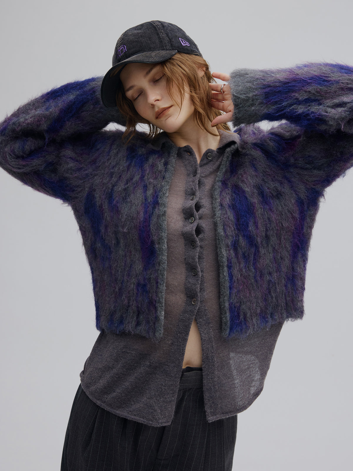 SHERBET JACQUARD KNIT CARDIGAN