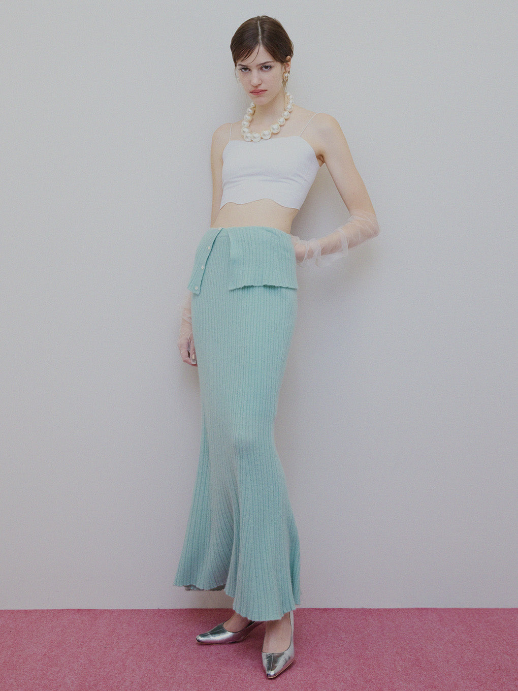 UND RACCOON BLEND KNIT SKIRT