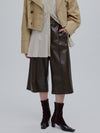 SYNTHETIC LEATHER BERMUDA PANTS