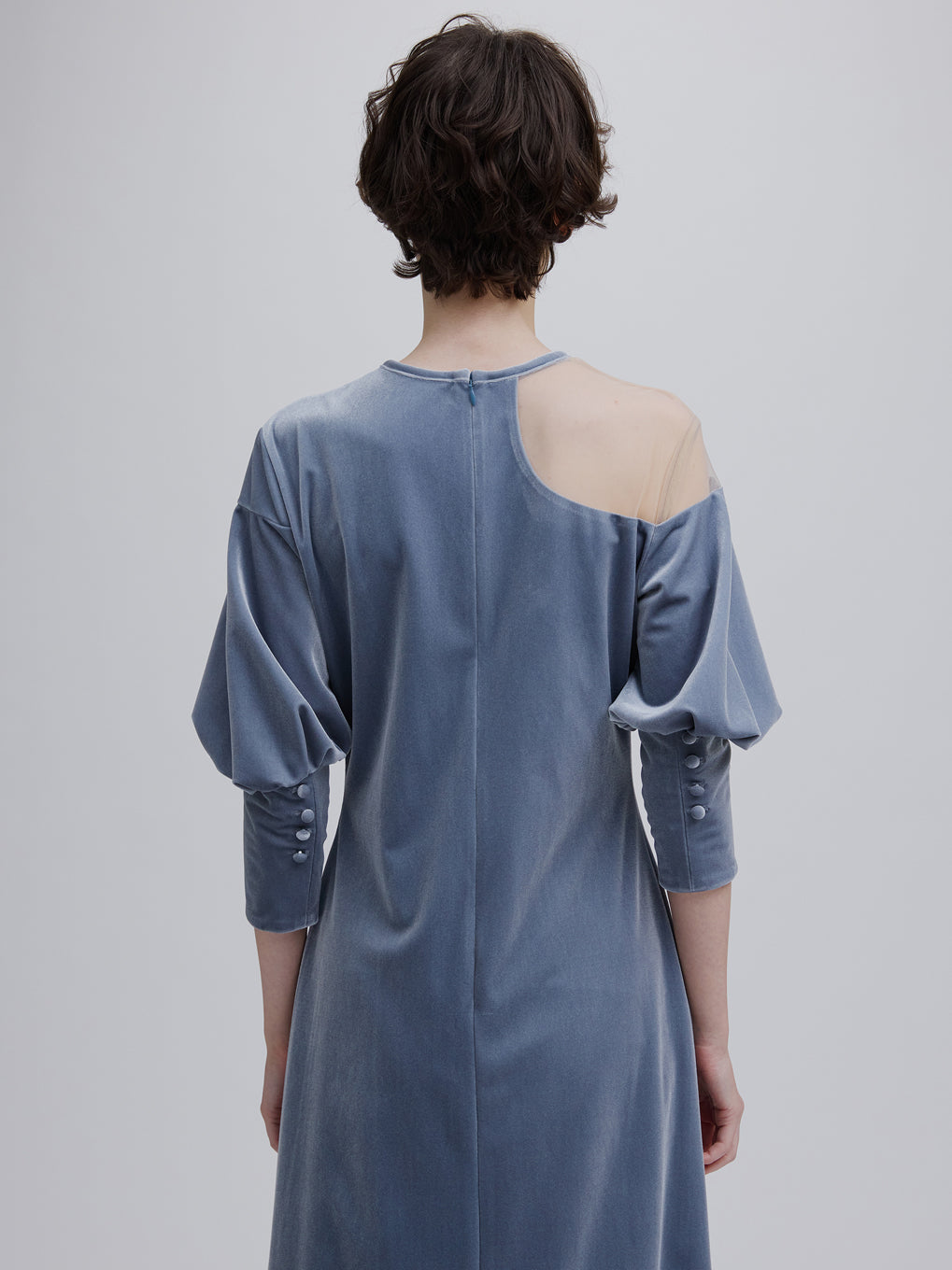 LAKE CURVE VELOUR DRESS