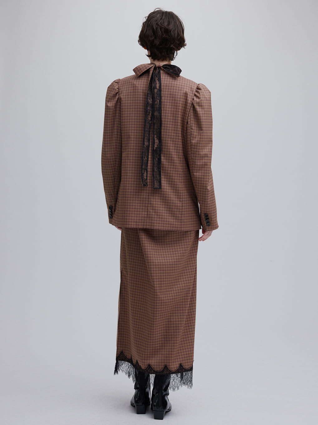 UND JACKET SET CHECK DRESS
