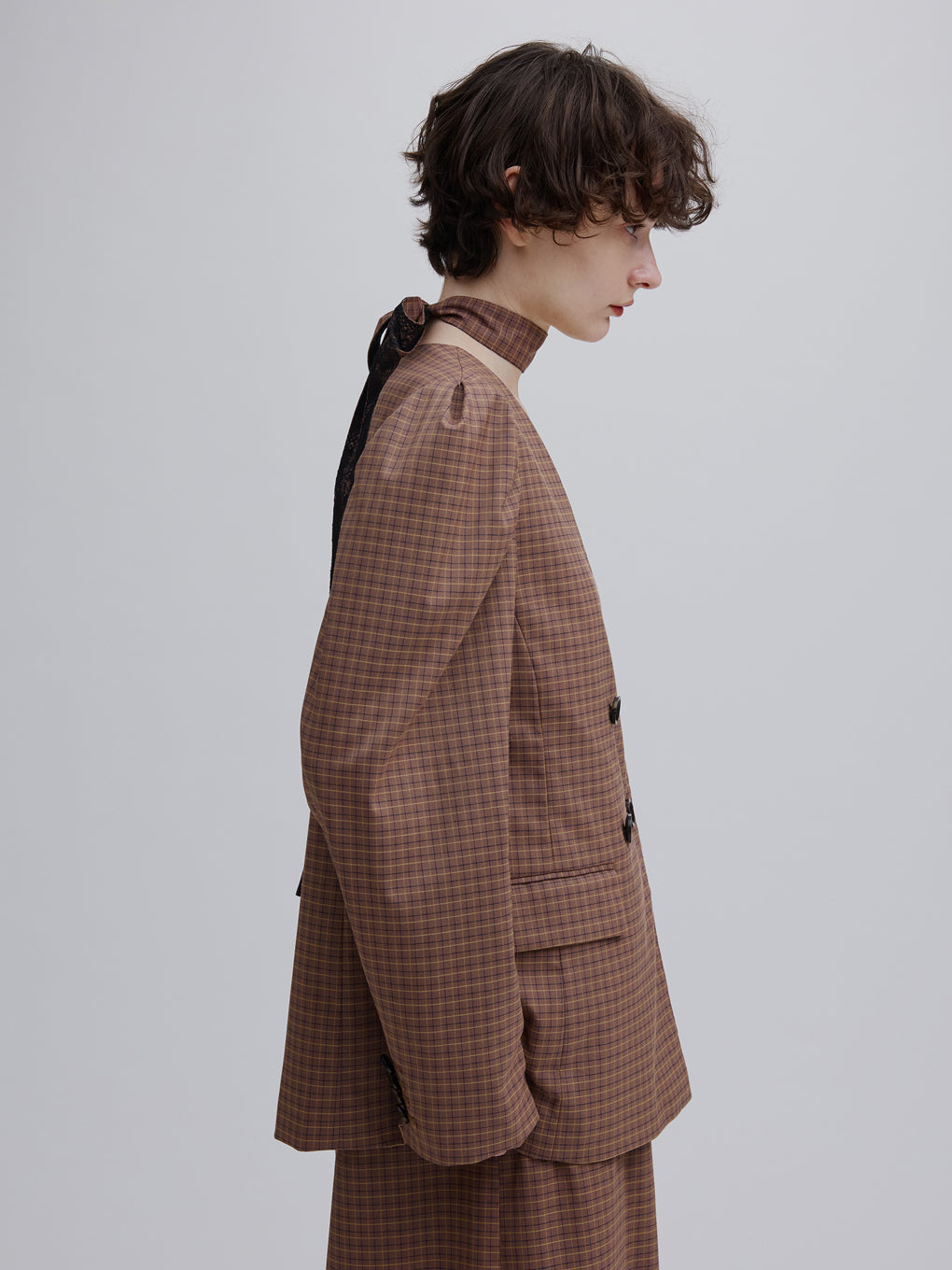 UND JACKET SET CHECK DRESS